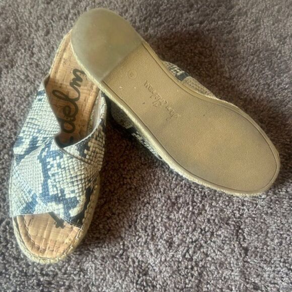 Sam Edleman Natty Platform Espadrille snake print, size 10 - Picture 8 of 8